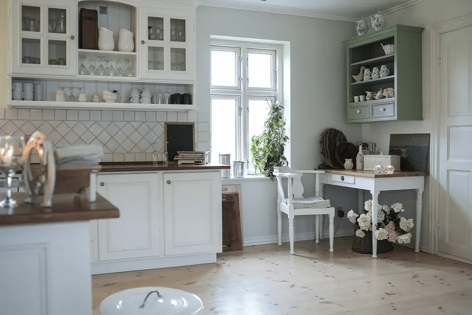 Kitchen With White Cabinets