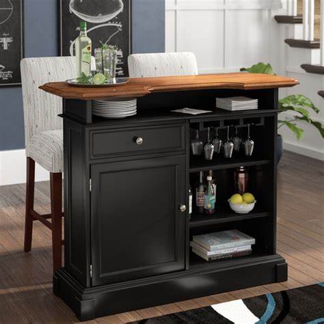 Black table with storage space