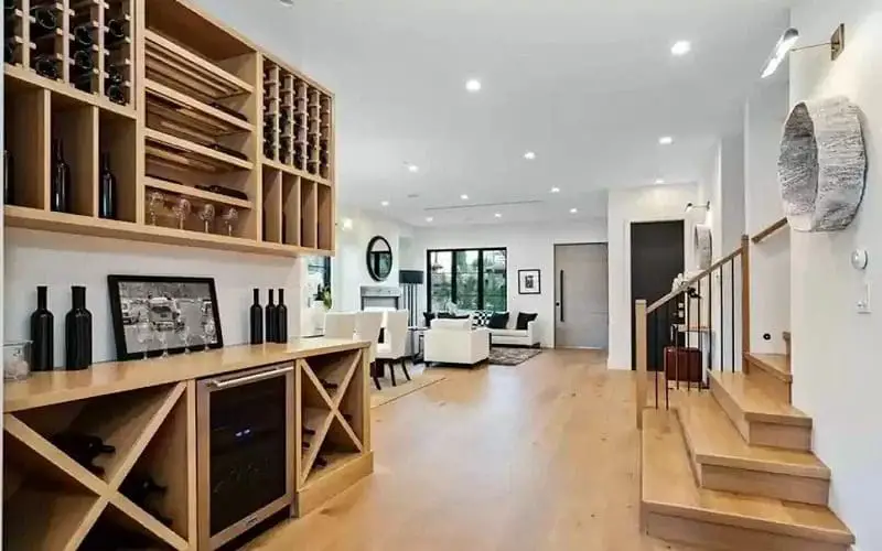 Home corridor with cabinets