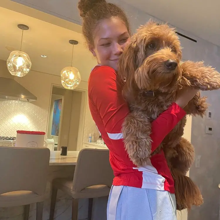 Michael Strahan's daughter and dog