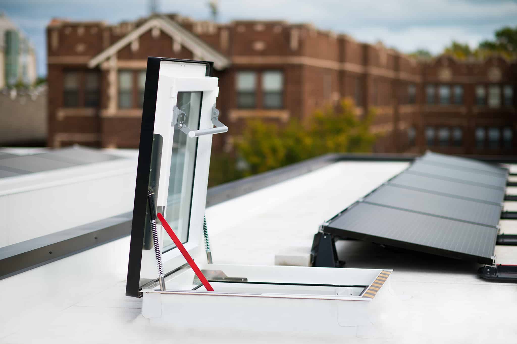 White Roof Access Door