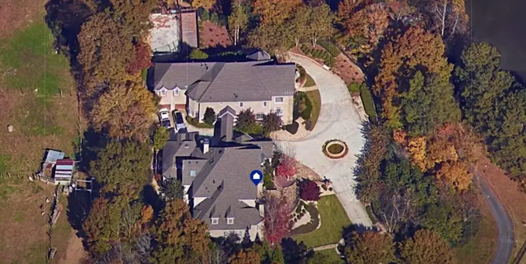 Aerial view of Kandi Burruss' $1.7 million Atlanta mansion
