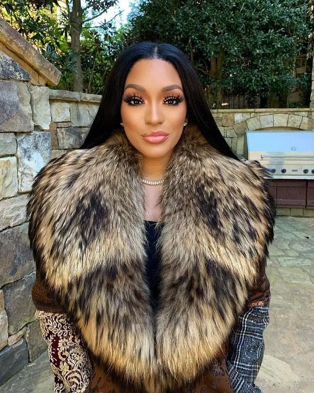 Drew Sidora Wearing A Fur Coat