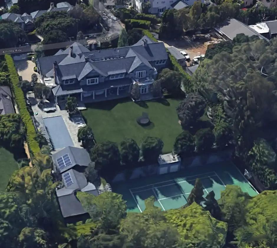 Aerial view of Steve Carell's $19 million house in North Hollywood, California