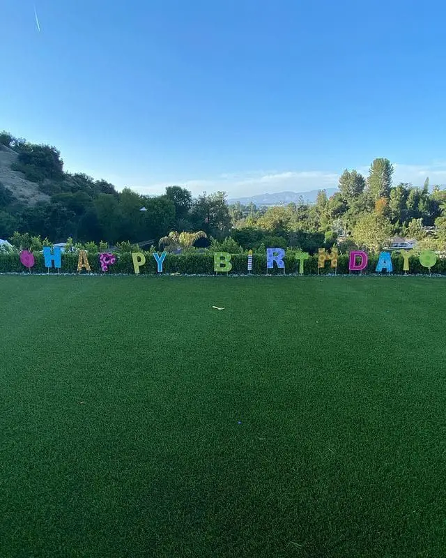 Happy Birthday Signage On A Lawn