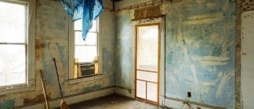 Living Room Of An Abandoned House