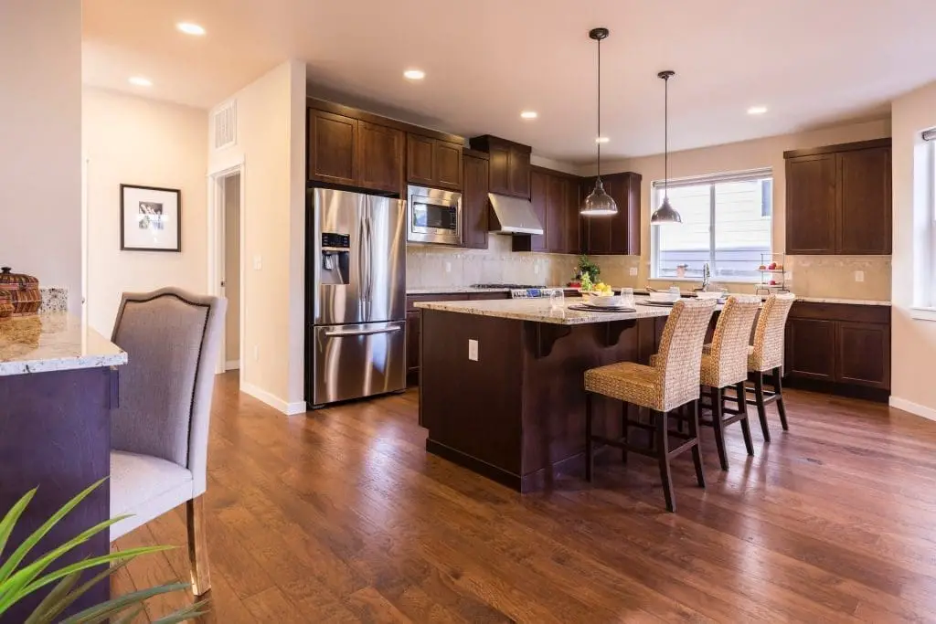 Kitchen With Hardwood Flooring