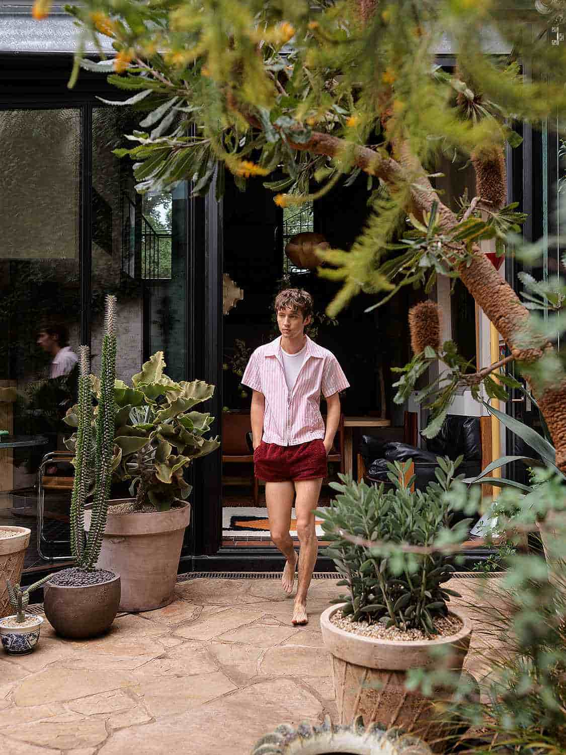 Troye Sivan outside of his house in Melbourne, Australia