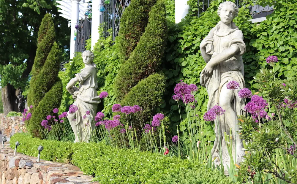 Garden With Statues