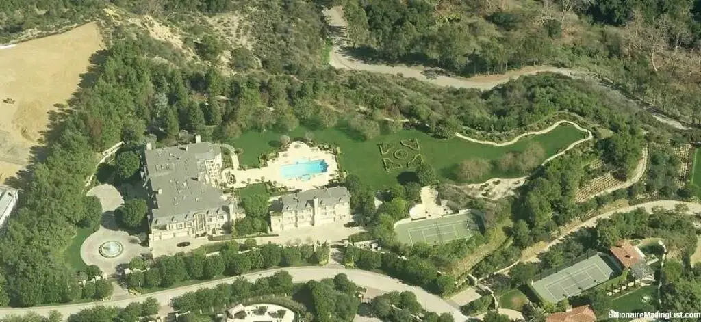 Aerial view of Denzel Washington’s house