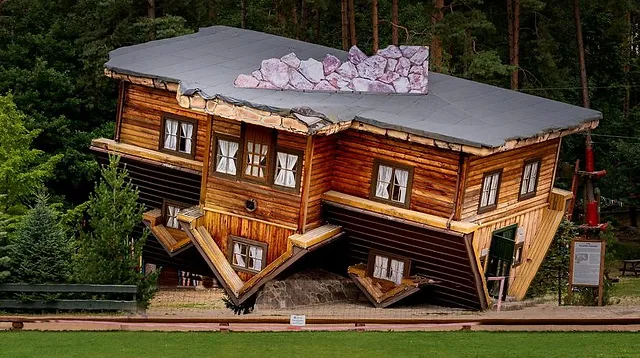 Strange Building Upside Down House In Szymbark, Poland