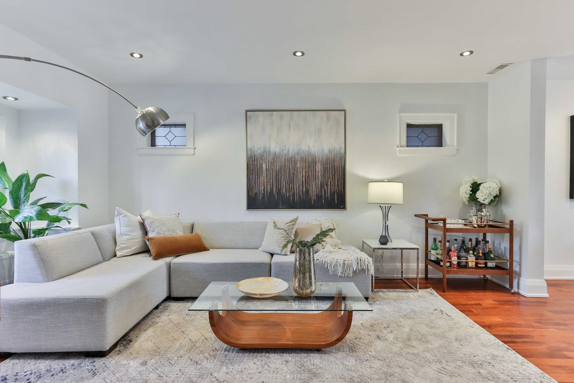Living Room With Hardwood Flooring