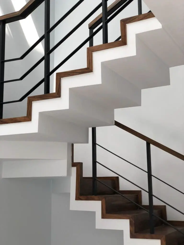 Stairs With Metal Handrails