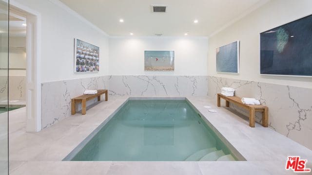 Bruce Willis’ indoor pool