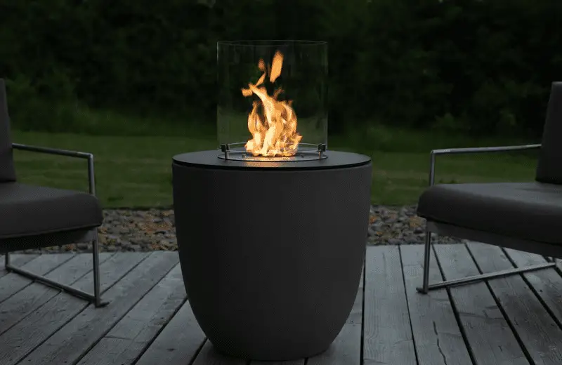 Black ethanol fire pit