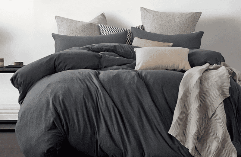 Grey bed sheet