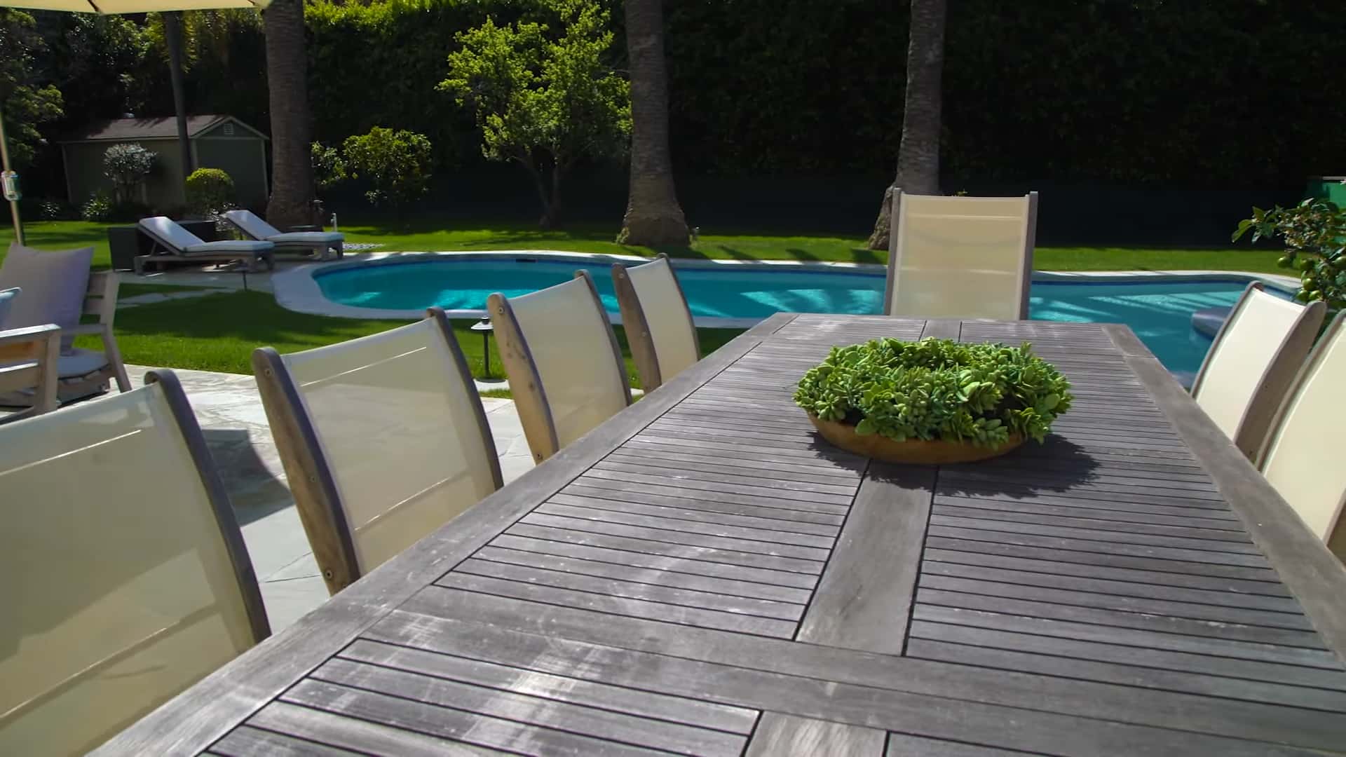 Patrick Dempsey’s outdoor lounge area
