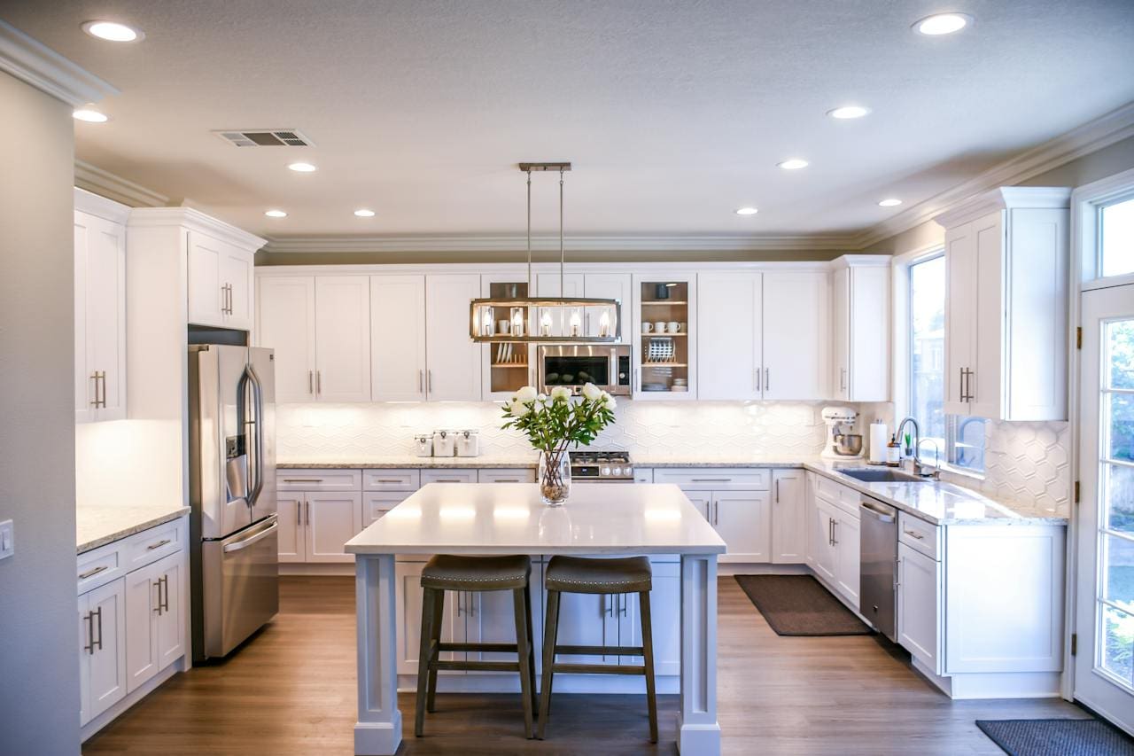 Kitchen With Vinyl Flooring