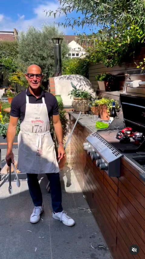 Stanley Tucci’s BBQ area