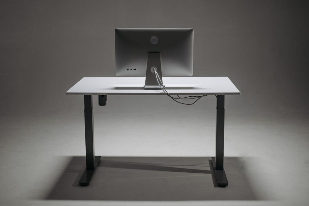 Computer On A Standing Desk