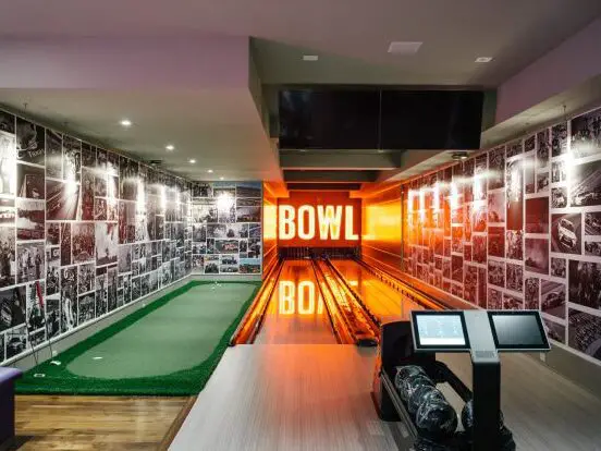 Denny Hamlin’s bowling room