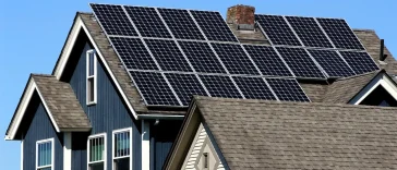 Solar Panel On The Roof of A House