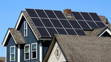 Solar Panel On The Roof of A House