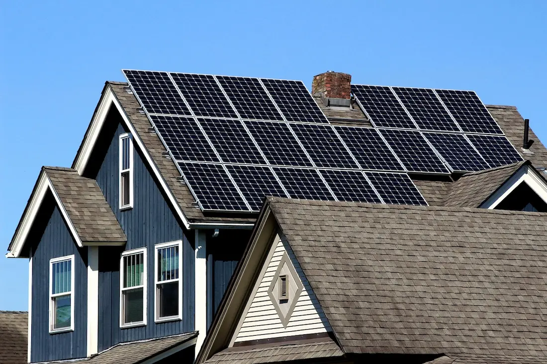Solar Panel On The Roof of A House