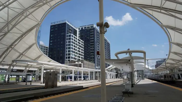 Train Station With Fabric Roofing