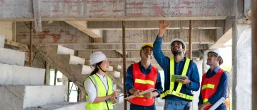 Engineers Checking A Building Construction