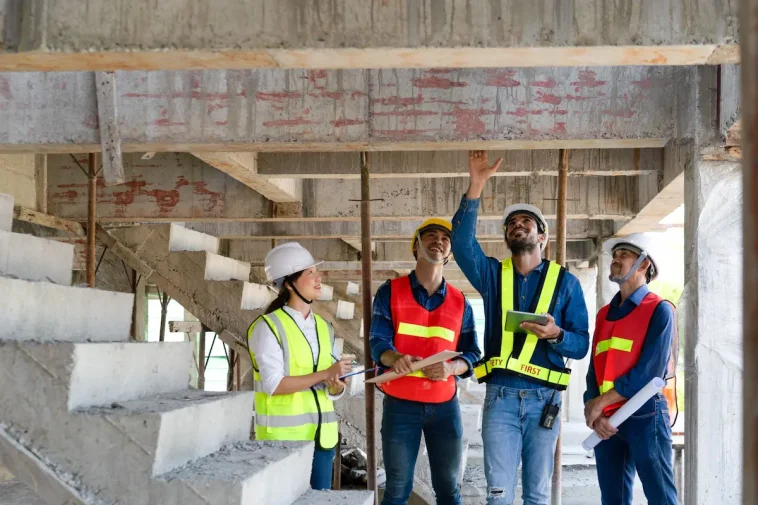 Engineers Checking A Building Construction