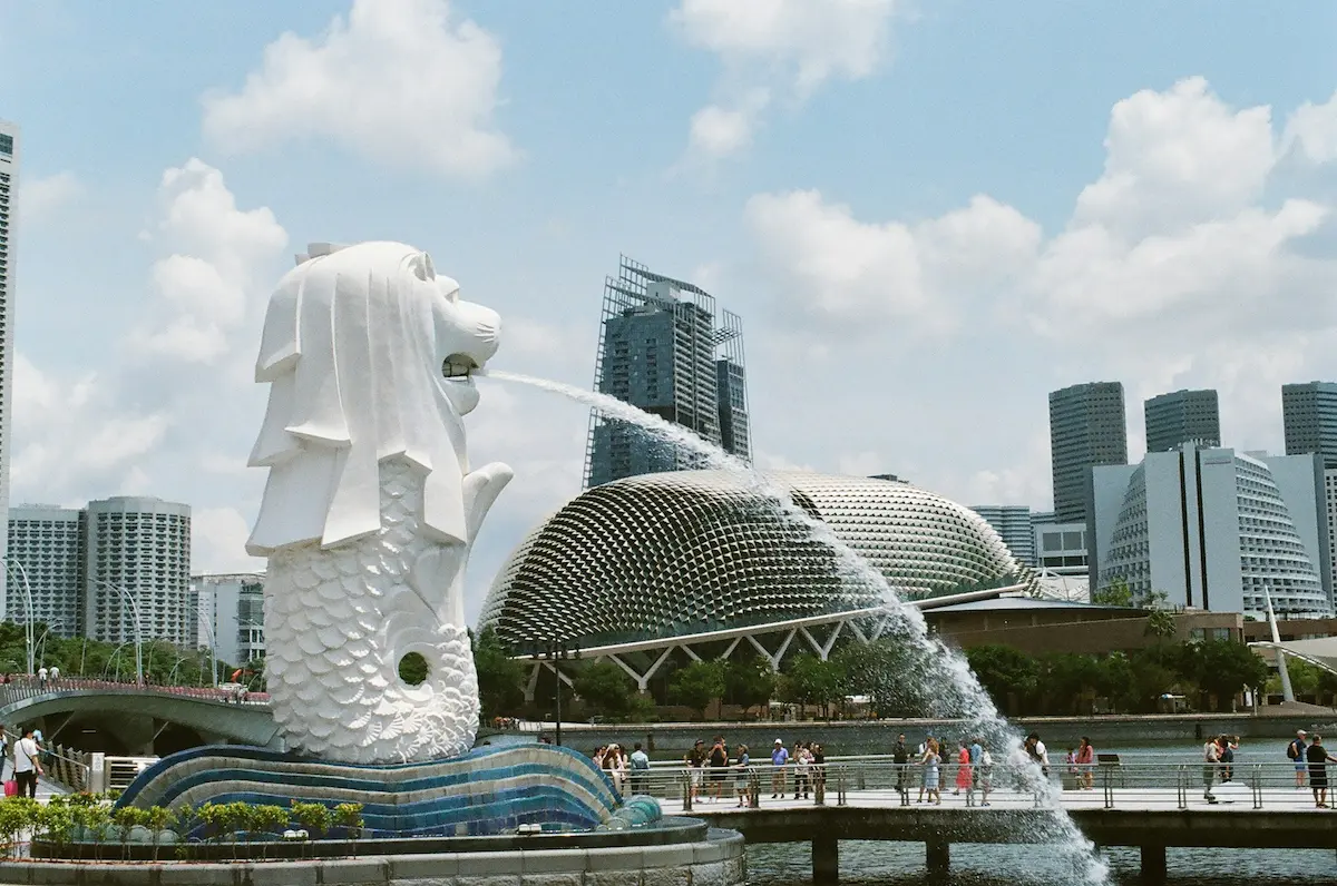 Merlion Statue In Singapore