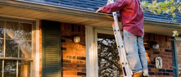 Cleaning Roof Gutter
